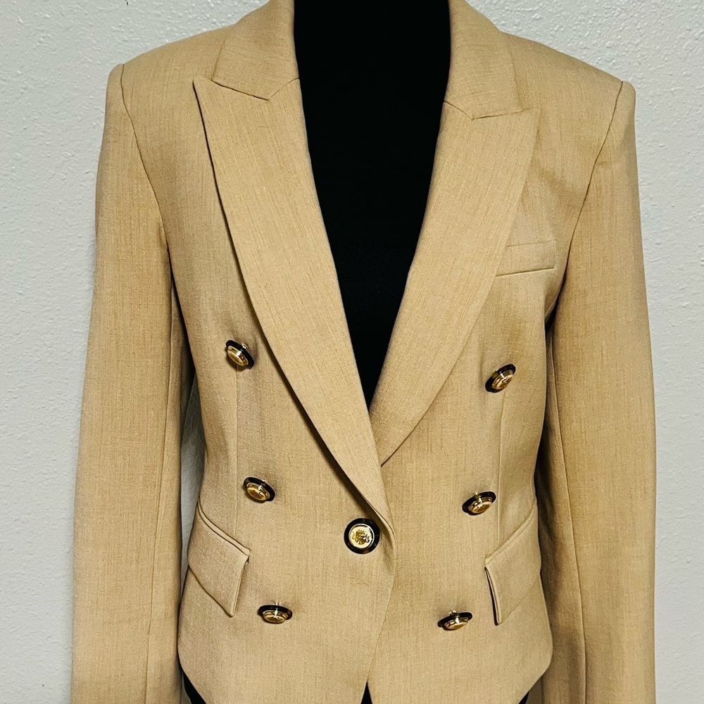 Veronica Beard Tan Diego Dickey Blazer